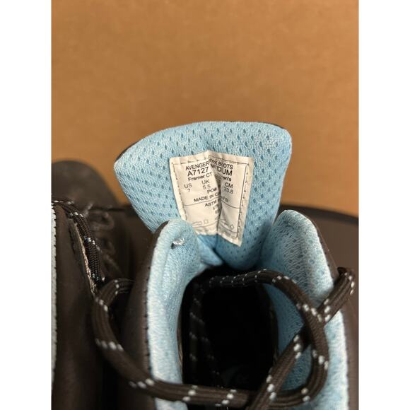 Avenger Work Boots Womens Framer‎ Lace Weatherproof Black 7127 - Picture 4 of 7